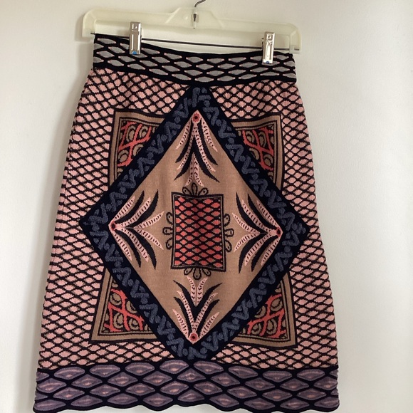 Missoni Dresses & Skirts - M Missoni Skirt Womens 4 3D Knit Alpaca Blend Iconic Pattern Italy Gossip Girl